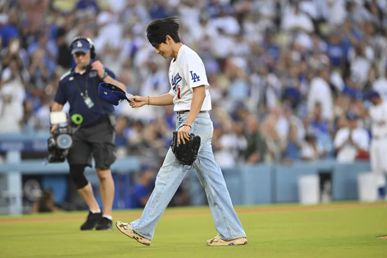 BTS V First Ceremonial Pitch at Dodgers Game: A Viral Moment with Shohei Ohtani