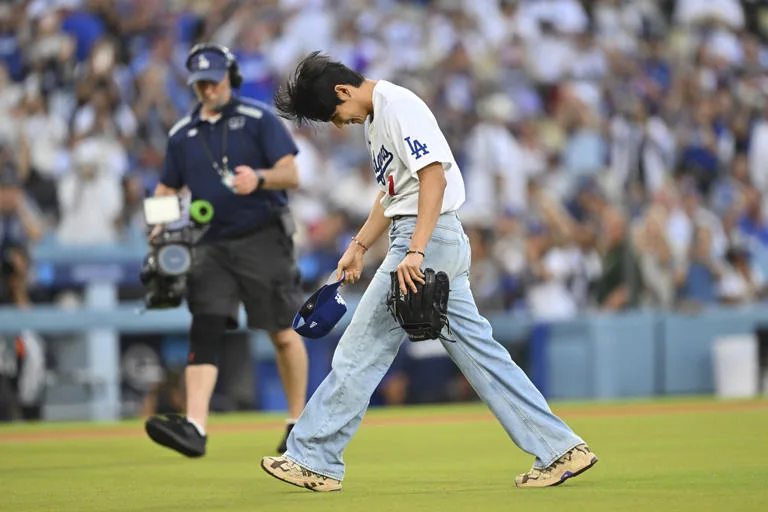 BTS V First Ceremonial Pitch at Dodgers Game: A Viral Moment with Shohei Ohtani